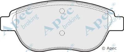 APEC BRAKING pad1548 -  Комплект тормозных колодок, дисковый тормоз